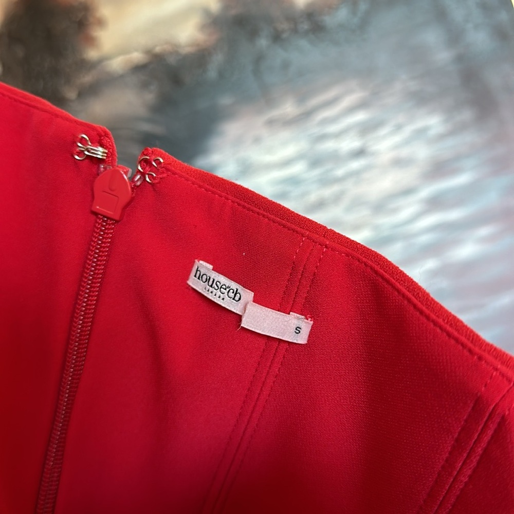 HOUSE OF‎ CB 'Persephone' Scarlet Strapless Corset Maxi Dress NWOT size S - Picture 15 of 15